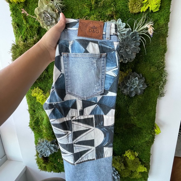 Dolce & Gabanna Geometric print jeans